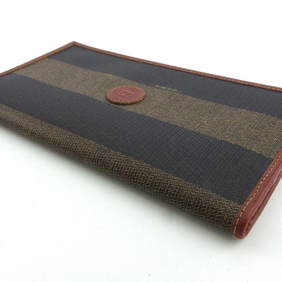 Authentic FENDI length wallet pecan beige PVC �~ leather Auth used - Picture 4 of 9